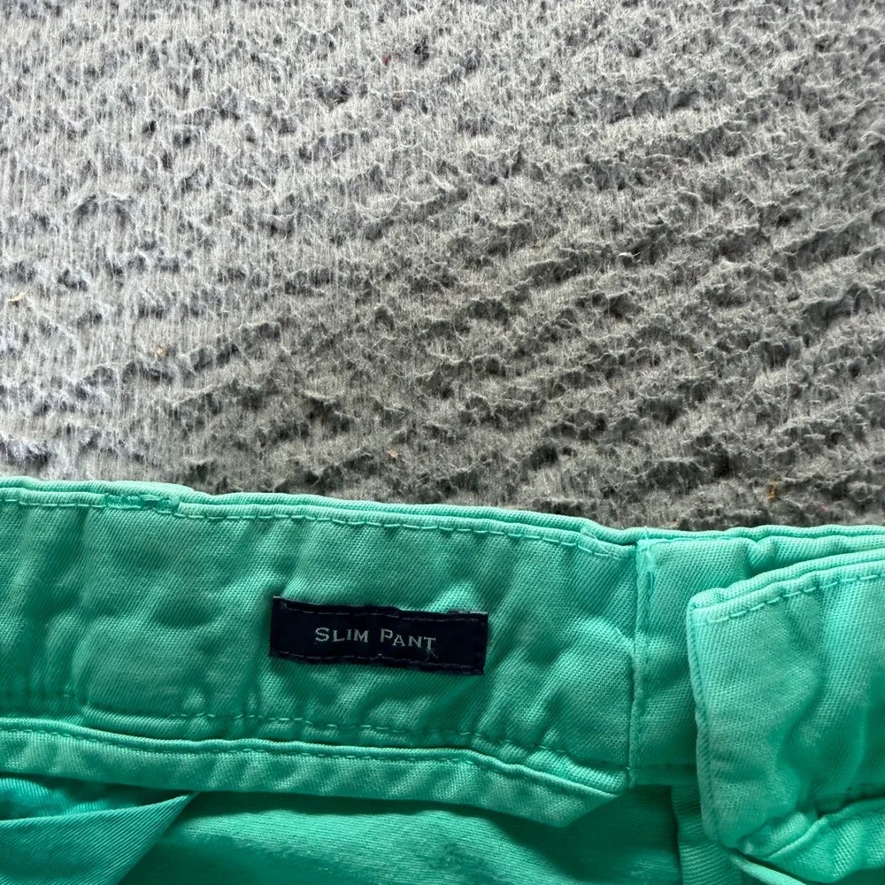 Vineyard Vines Pant Mens 40x30 Green Cotton Chino Straight Slim Preppy Business - Picture 5 of 11